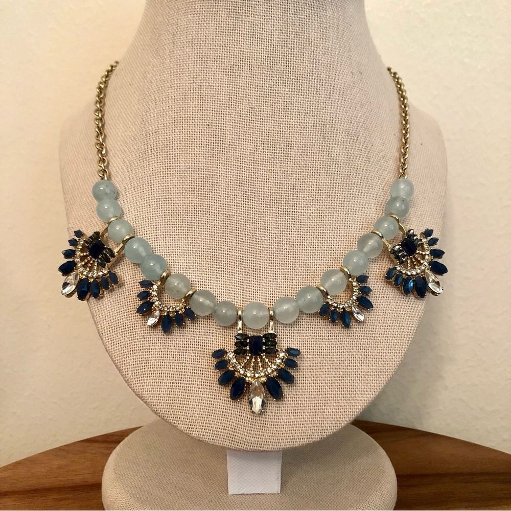 Loft | Rhinestone Beaded Statement Necklace | 18”… - image 2